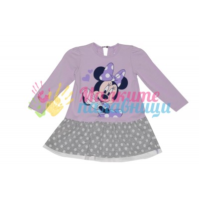 Детска рокля - Мини Маус в лилаво